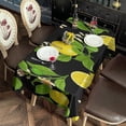 thumbnail image 2 of Yellow Lemon Fruit Limes Black Pattern Rectangle Tablecloth 60"x120",Waterproof Polyester Rectangle Table Cloth, Wipeable Spillproof Polyester Tablecloth for Dining, Camping, Indoor and Outdoor, 2 of 6