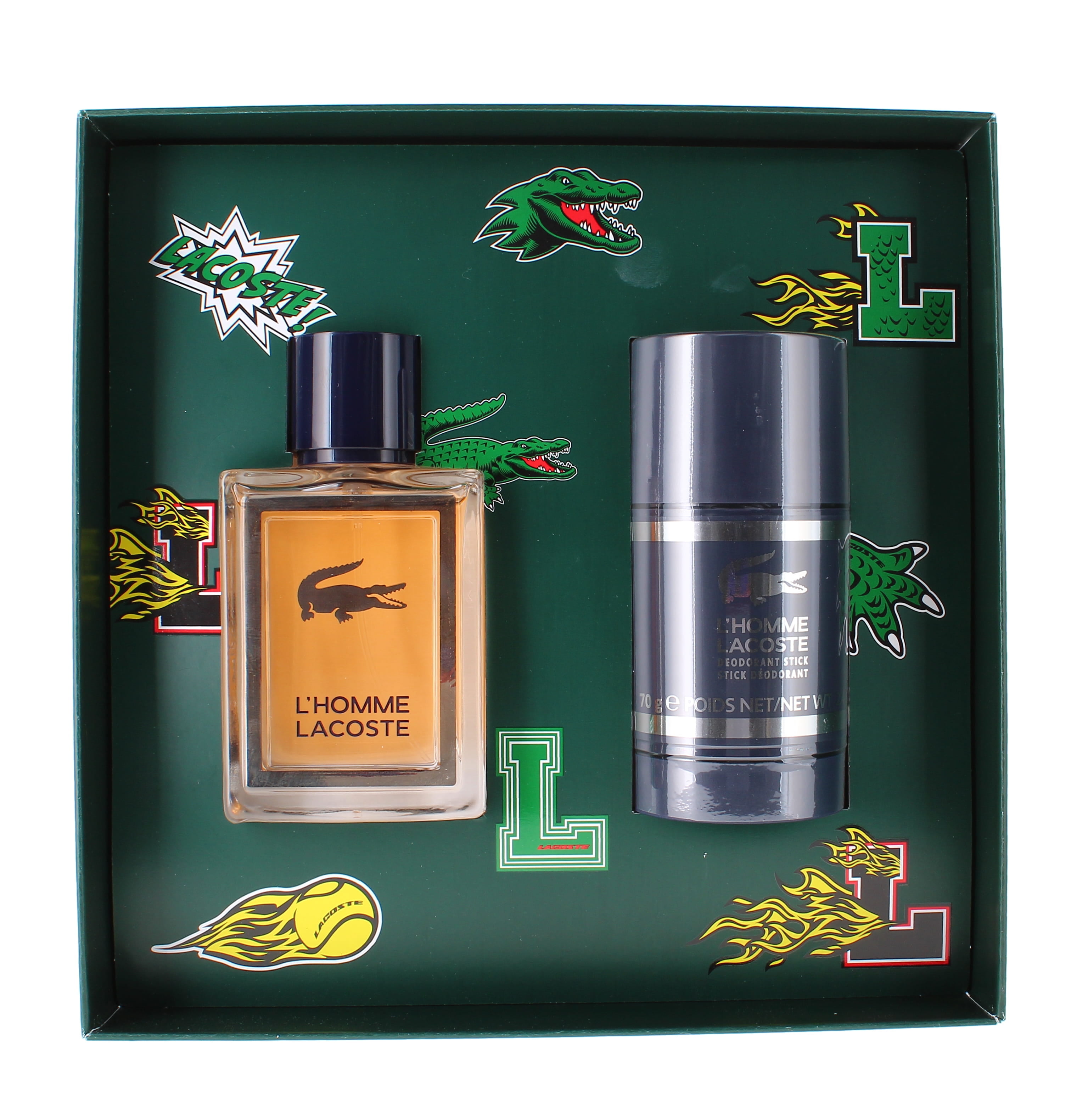 Lacoste Men's L.12.12 Blanc 3 Piece Gift Set - 3.3 Oz Eau De
