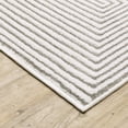 thumbnail image 2 of HomeRoots 507950 2 x 8 ft. Gray & White Geometric Power Loom Stain Resistant Runner Area Rug, 2 of 8