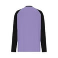thumbnail image 5 of Lenpel Women's Plus Size Tops Trendy Long Sleeve Crew Neck Color Block T Shirts Soft Casual Tees Loose Tunic Blouses(Purple,Large), 5 of 6