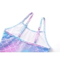 thumbnail image 4 of Serdomi Girls Adjustable Double Strap Swimsuit for Kids Iridescent Scale Print One-Piece Bathing Suit Size 8, 4 of 7