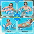 thumbnail image 3 of Inflatable Pool Floats,Water Hammock Recliner Inflatable Floating Swimming Mattress Sea Swimming Ring Pool Party Toy Lounge Bed 4-in-1 Multi-Purpose fold Pool Floats for Adult, 3 of 8