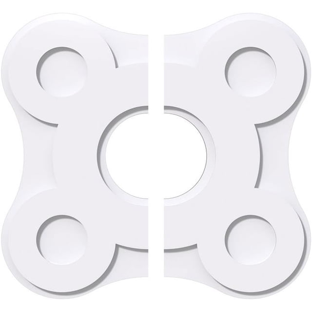 Ekena Millwork CMP22LA2-07000 22 in. OD x 7 in. ID Square Luna Architectural Grade PVC Contemporary Ceiling Medallion - 2 Piece