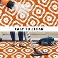thumbnail image 4 of Orange White Geometric Outdoor Rug 3x5 Ft, Non Slip Washable Area Rug, Modern Abstract Art Patio Rugs Carpet Runner, Large Floor Mat for Indoor/Outdoor Deck Porch Camping, 4 of 8