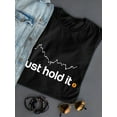 thumbnail image 3 of Just Hold It Bitcoin Graphic Design Women Black T-Shirt, Female XX-Large, 3 of 4