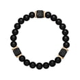 thumbnail image 1 of ??Bla Frosted Volcanic Stone Spliced Bracelet Beaded, 1 of 1
