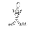 thumbnail image 1 of Sterling Silver 24" 1.2mm Box Chain 3D Two Golf Clubs And Golf Ball Pendant Necklace, 1 of 2