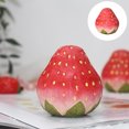 thumbnail image 3 of Charming Woodcarving Strawberry Ornaments - Handmade Desktop Decor for Any Room, 3 of 6
