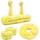 thumbnail image 1 of wonima11 Face Wash Headband, Skincare Wrist Bands For Washing Face Set Spa Hair Bands come with a Hair Scrunchie, Cute Yellow snail tentacle Elastic Headband, For Face Washing Makeup Skincare (Yellow), 1 of 1