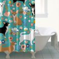 thumbnail image 4 of Chihuahua and Flower Florals Shower Curtain 72"x84" ,Bathroom Decorative Shower Curtains Set with 12 Hooks,Modern Waterproof Washable Shower Curtain, 4 of 6
