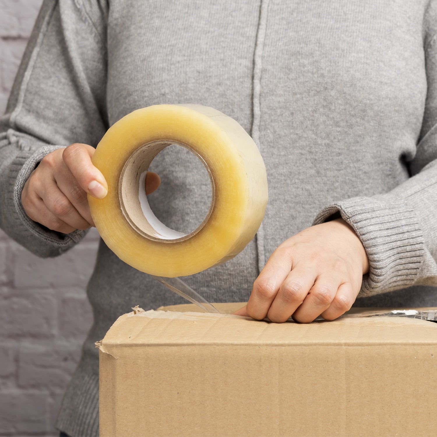 Shield Tape Carton Box Sealing Packing Tape, 2 Mil, 24 Rolls, 72mm x 100m