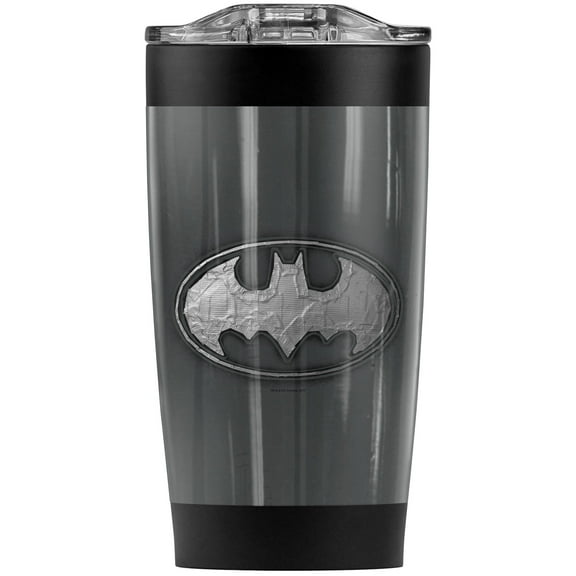 Batman Duct Tape Logo Stainless Steel Tumbler 20 oz Coffee Travel Mug/Cup, Vacuum Insulated & Double Wall with Leakproof Sliding Lid | Great for Hot Drinks and Cold Beverages