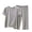 Gray, variant on Bovxnpu Women's Pajamas Set Cotton Loose Floral Short Sleeve Capris Pants Pajamas Set