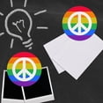 thumbnail image 3 of Peace Rainbow LGBTQ Symbol Refrigerator Fridge Locker Vinyl Circle Magnet Set, 3 of 4