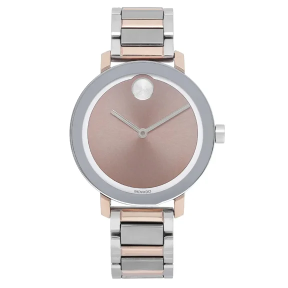 Pre-Owned Movado Bold Evolution Two-Tone Steel Rose Gold Dial Ladies Watch 3600703 (Good)