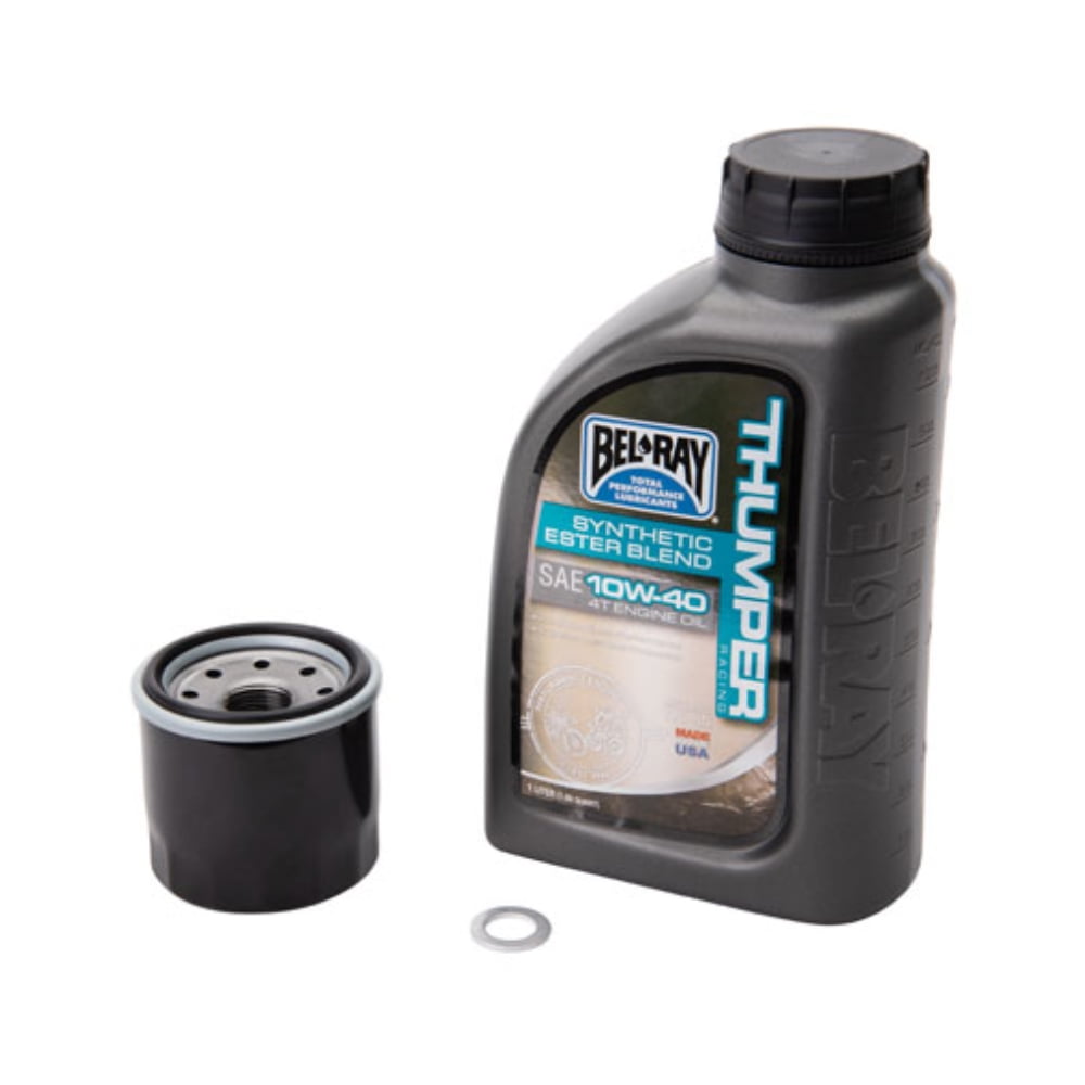 4-Stroke Oil Change Kit Bel-Ray Thumper Synthetic Blend 10W-40 for