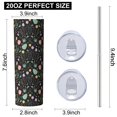 thumbnail image 3 of Pioneer Flower Floral Print Pattern 20oz Skinny Tumbler with Straw & Lid, Double Wall Vacuum Insulated Cup, Leak-Proof, Cup Holder Friendly, Hot 6H Cold 12H, 3 of 6