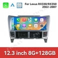 thumbnail image 2 of ZWNAV 12.3 inch car radio player for Lexus RX330/RX350 2002-2007 Android head unit IPS touch screen car GPS navigation multimedia player, 2 of 11