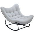 thumbnail image 1 of Outsunny Outdoor Rocking Chair, Oversized Patio Egg Chair, Grey, 1 of 10