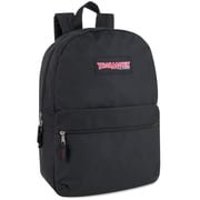Trail Maker 24 Pack of Bulk Wholesale Basic and Classic 17 Inch Backpacks with Front Accessory Pocket and Dual Zipper Closure for Travel & Commuting in Black
