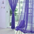 thumbnail image 2 of Sheer Curtains White Window Curtain Set for Living Room Drapes Voile Rod Pocket Sheer Window Panels for Bedroom 1/2 Panels, 2 of 2