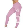 thumbnail image 6 of Jinhomg Fall Leggings for Women High Waist Stretch Yoga Pants Fashion Maple Leaf Print Full Length Leggings Casual Jogger Athletic Leggings 90 off Clearance Sale Pink XXL, 6 of 6