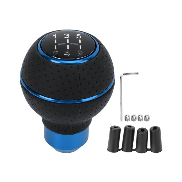 Pomo de palanca de cambios de 5 velocidades M8 M10 M11 M12 Universal de aluminio para coche, transmisión manual, palanca de cambios, color azul
