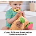 thumbnail image 4 of Juguete sensorial Fisher-Price Snuggly Snacky Capibara para más de 3 meses, 4 of 6