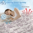 thumbnail image 3 of Farmhouse Flower Cooling Blanket,Lightweight Breathable Summer Throw Blanket with Double Sided Cold Effect,Botanical Vintage Purple Leaf Plant Picnic Blankets Bed Sheet for Hot Sleepers 30"x40", 3 of 8