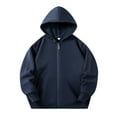 thumbnail image 1 of MIASHUI Sweat à Capuche Élégant pour Filles, Manches Longues, Fermeture Éclair, Doux et Confortable avec Poche pour Tenue Décontractée, 1 of 7