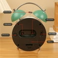 thumbnail image 3 of Twin Bell Alarm Clock for Heavy Sleepers, Battery Operated Clock with Backlight, 3 of 7