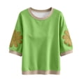 thumbnail image 3 of Posijego 3/4 Sleeve Sweatshirts for Women Oversized Sweatshirt Crew Neck Summer Casual Pullover Sweatshirt Fall Tops, 3 of 8