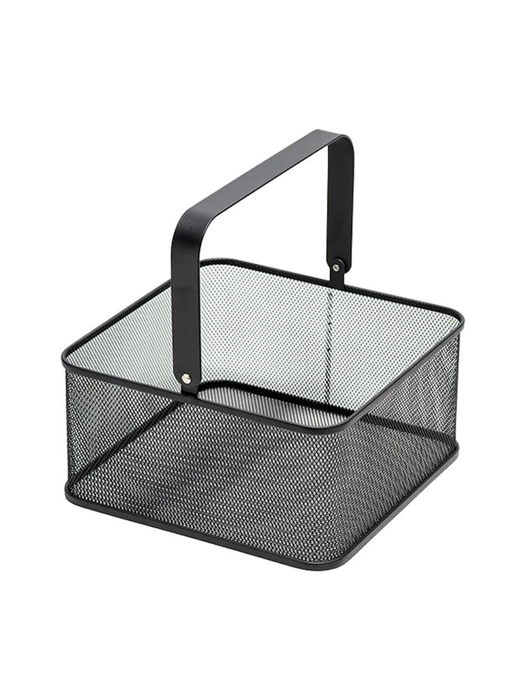 AIXING Metal Mesh Basket Storage Organizer Basket With Handle Home