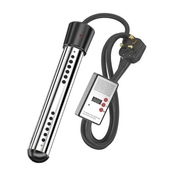 3000w Electric Immersion Water Heater Household High Power Submersible Pool Bathtub Heater With Thermostat,auto Shutoff -CLJR-UK-black