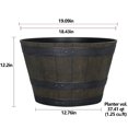 thumbnail image 4 of Mainstays 19in Whiskey Barrel Resin Planter, Brown, 4 of 5