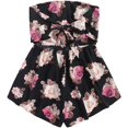 thumbnail image 2 of Women's Off Shoulder Floral Print Playsuit Strapless Romper Short Jumpsuit, 2 of 6