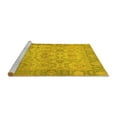 thumbnail image 2 of Ahgly Company Machine Washable Indoor Square Oriental Yellow Traditional Area Rugs, 3' Square, 2 of 4