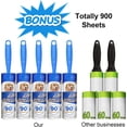 thumbnail image 3 of Lint Rollers for Pet Hair Extra Sticky Remover 900 Sheets Total Upgraded 5 Handles with 10 Refills Portable Travel Size for Couch Furniture Clothes Dog & Cat Hair Removal, 3 of 6