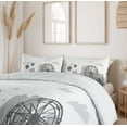 thumbnail image 6 of Ambesonne Ferris Wheel Duvet Cover Set, Park Silhouette City, 2-Calking, Grey Pale Grey and White, 6 of 7