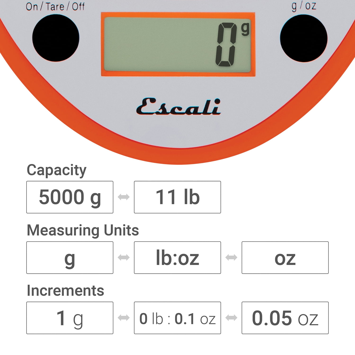 Primo Digital Scale, Pumpkin Orange