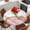 Pink, variant on Red Gold Marble Round Tablecloth, Fitted Table Cover with Elastic for 55"-60" Round Tables, Modern Abstract Marble Crack Texture Table Cloth Outdoor Indoor Dinning Party Waterproof Tablecloths