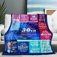thumbnail image 2 of 30th Birthday Gifts for Women Blanket 60x50in, 30th Birthday Gifts for Her, 30th Birthday Decorations for Women, 30 Year Old Birthday Gifts for Women Sister Wife Friend Soft Warm Throw Blanket, 2 of 5