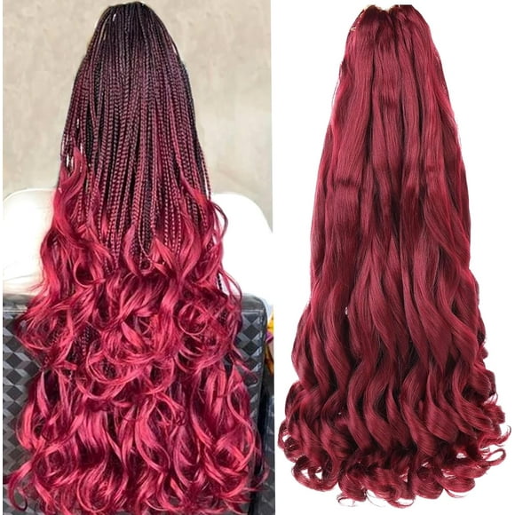 SHILIU-Bug 6 Packs French Curl Braiding Hair 16inch Curly Braiding Hair Extensions Pre Stretched Bouncy Loose Wavy Braiding Hair Spanish Curly Braiding Hair Extensions for Women(16 inch,Bug)