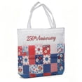 thumbnail image 5 of Soft Quilted Patriotic Daily Tote Bag Large Inner Storage Comfort Shoulder Straps Lightweight Reusable Shopping Handbag For Women, 5 of 7