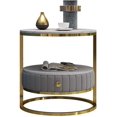 thumbnail image 1 of Nightstand Marble Bedside Table Rock Slab Round Small Apartment Bedroom Storage Cabinet Nightstand Side Table Bedside Table, 1 of 7