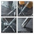 thumbnail image 5 of 71 inch Glass Dining Table with Tempered Rectangular Glass Top, Modern Minimalist Glass Rectangle Kitchen Table with 6 Chrome Legs for Home Office Kitchen Dining Room, 6-8 People, 5 of 7