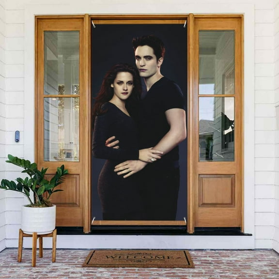 The Twilight Saga Door Cover Decorated Banner Background Decorative Tapestry Holiday Party Photography (35.4″ X 72.8″)