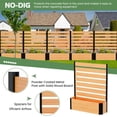 thumbnail image 2 of Lilypelle 36" W x 45" H Wood Fence Panel with Planter Box Outdoor Fence Privacy Screen, Air Conditioner Fence Trash Can Fence Pool Equipment Enclosure Fence, Fence Panels for Outside, 1 Panel, 2 of 8