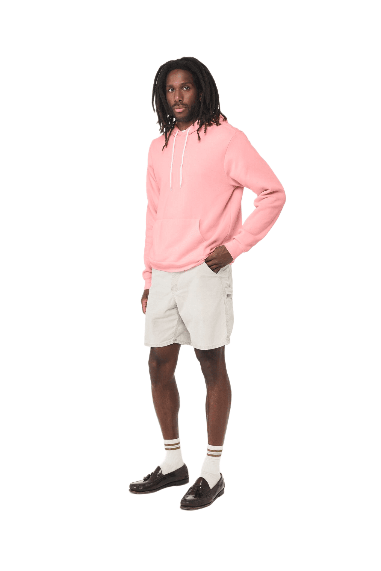 BELLA+CANVAS Adult Pullover Personalized Hoodie, Create Your Own Designs, Pink, Large, Unisex