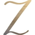thumbnail image 1 of Unpainted Wood Letter Z Craft, Paintable 6'' Tall Wood Alphabet Letter, DIY Nicholia Script Font, 1 of 3